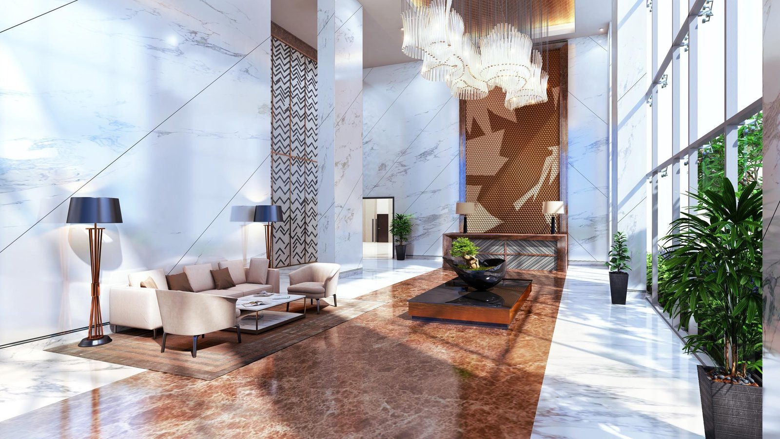 Lofts @ GIC serviced investment residences, grand arrival lobby, Gurgaon