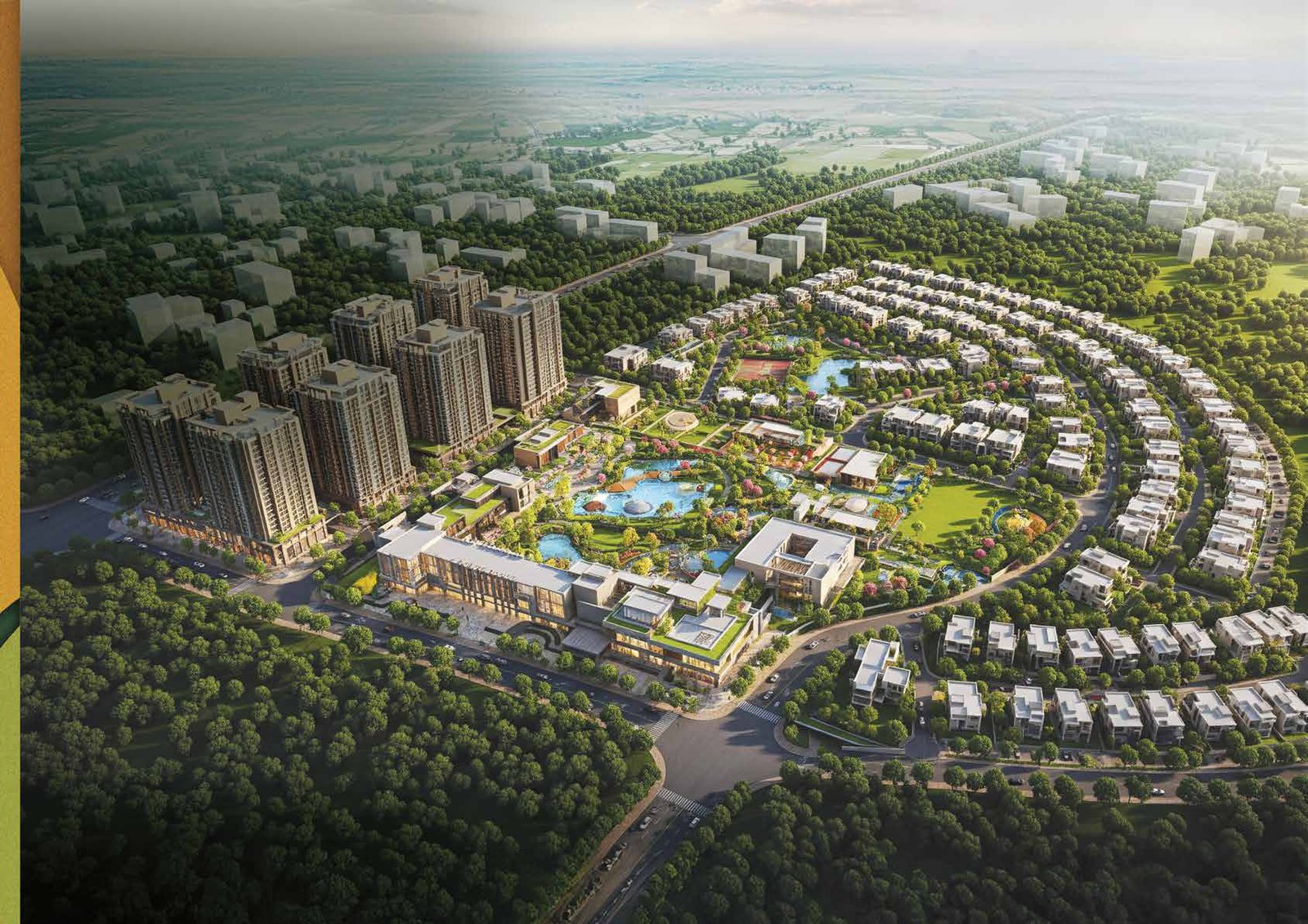 Aerial view of the 150-acre Gurgaon International City integrated development